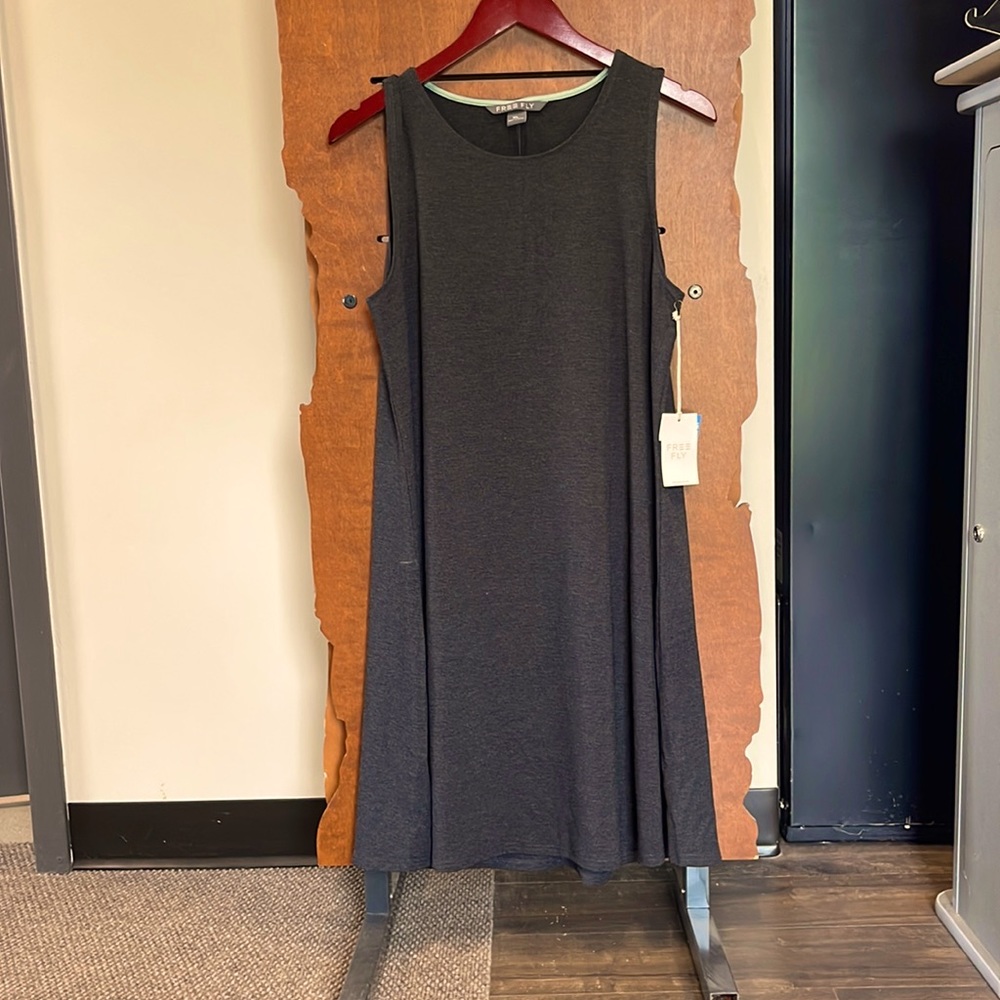 FreeFly Bamboo Flex Dress XL Heather Black